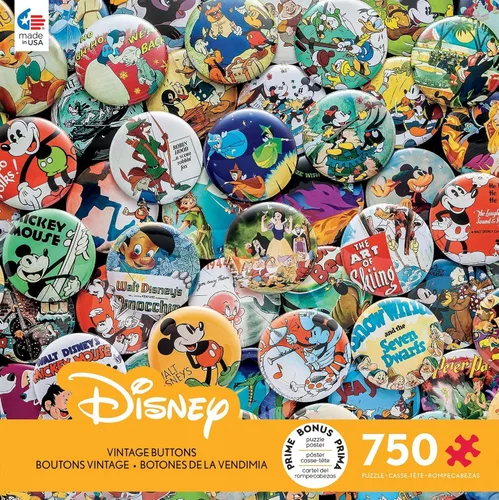Vista 4 de Ceaco - Disney - Botones Vintage - Rompecabezas de 750 piezas