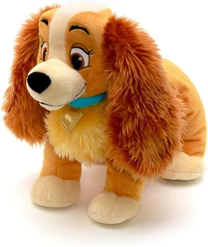 Vista 2 de Disney Store Peluche oficial de Lady and The Tramp - 11 pulgadas, auténtica figura de juguete suave, personaje icónico de la película, para niños