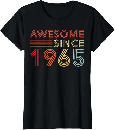 Vista 35 de Camiseta retro de 60 cumpleaños decoraciones para hombres 60 años 1965 60, Negro