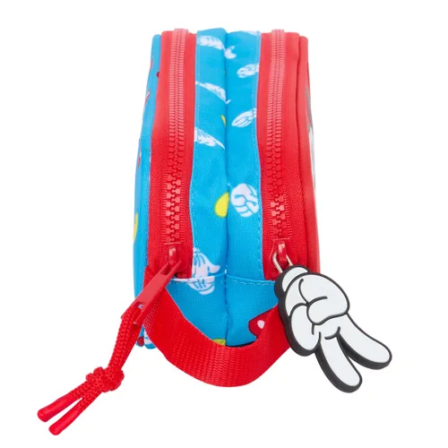 Vista 4 de Portatodo Doble Mickey Mouse Clubhouse Fantastic Azul Rojo 21 x 8 x 6 cm
