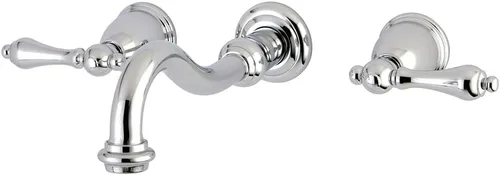 Vista 4 de Kingston Brass KS3123AL - Grifo de baño de montaje en pared central de 8 pulgadas, latón antiguo