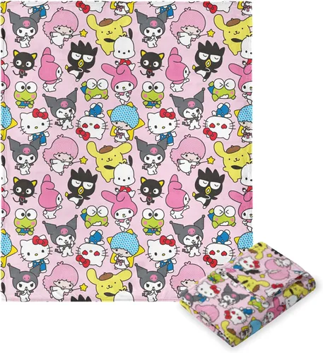 Vista 18 de Northwest Manta de Tiro Hello Kitty Silk Touch, 50" x 70", Love You Much Te amo mucho