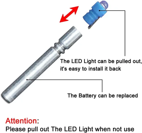 Vista 2 de 6 piezas de repuesto de luz LED Bobber para señuelos de pesca, bobbers, luces de bolígrafo, flechas, flotadores de pesca, luces de poste