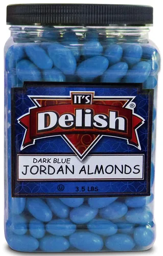 Vista 2 de Its Delish - Almendras de Jordania azul oscuro de 3.5 libras Nuez de almendra confitada con revestimiento de caramelo duro dulce – Bodas