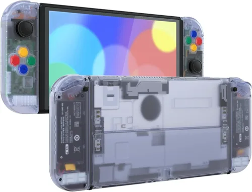 Vista 27 de eXtremeRate DIY Full Set Shell for Nintendo Switch OLED, Replacement Console Back Plate & Kickstand, Custom NS Controller Housing with Full Set