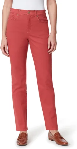 Vista 26 de Gloria Vanderbilt - Pantalones de mezclilla Amanda clásicos de tiro alto y pierna cónica petite para mujer Begonia Bloom