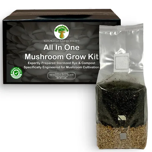 Vista 8 de MycoHaus Kit de cultivo de hongos todo en uno con puertos de inyección Bolsas de cultivo de interior para hongos Suministros de cultivo