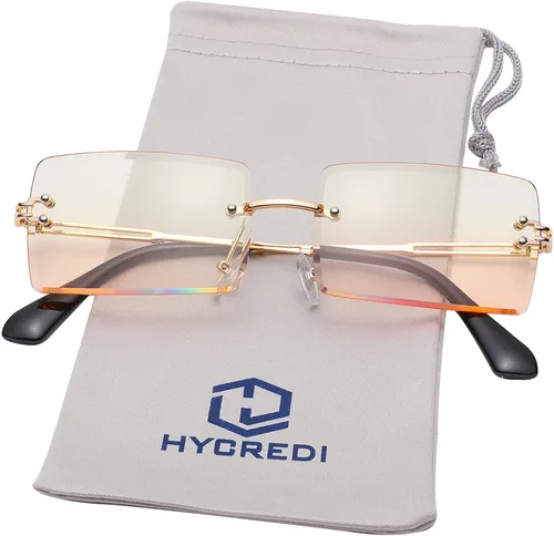 Vista 119 de Gafas de sol rectangulares para hombres/mujeres, gafas de sol pequeñas sin montura cuadrada