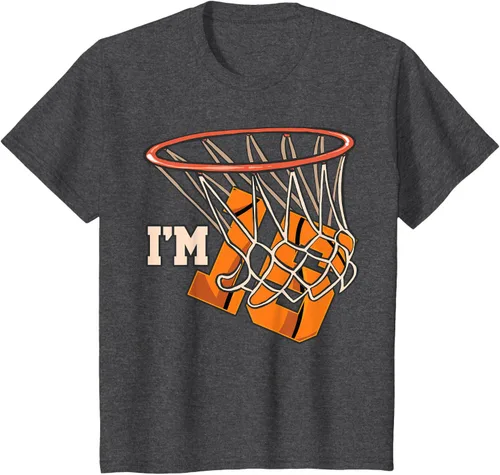 Vista 38 de Camiseta número 15 con temática de baloncesto para fiesta de cumpleaños, Negro, S