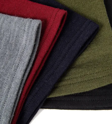 Vista 7 de Villand Polaina de cuello 100% lana merino para hombres y mujeres, calentador de cuello de doble capa sin costuras para deportes de invierno