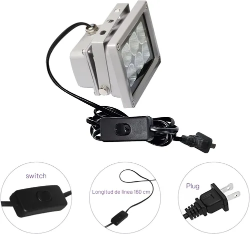 Vista 7 de Lámpara de curado de resina UV para impresora 3D de 405 nm para impresión 3D SLA/DLP/LCD, resina fotosensible solidificante, luces LED UV de 405 nm
