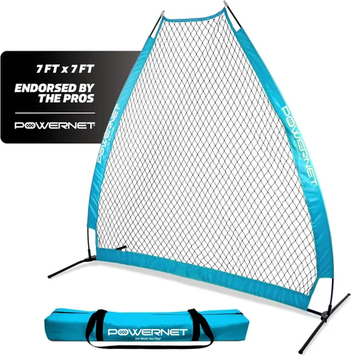 Vista 7 de PowerNet Baseball Training Equipment Baseball Net, Portable Softball Batting Practice Pitching Screen, 7-FT I-Screen or A-Frame Pitching Net