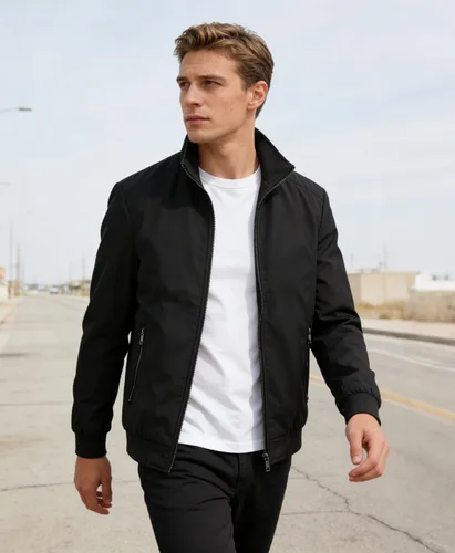 Vista 2 de Lamgool Chaquetas ligeras para hombre, cortavientos, casuales, para primavera, otoño, abrigo activo para exteriores
