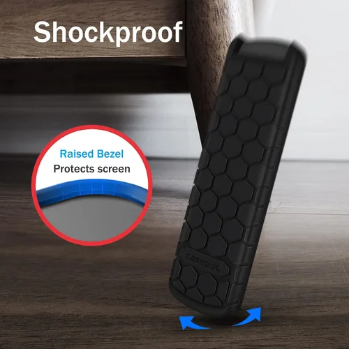Vista 6 de CaseBot Funda para Alexa Voice Remote Pro (versión 2022) – Honey Comb ligera, antideslizante, a prueba de golpes, funda protectora de silicona