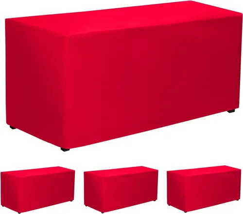 Vista 15 de PLOYMONO - Juego de 2 manteles ajustables, mantel de longitud hasta el suelo para mesa rectangular de 4 pies (122x61 cm) de poliéster, ideal