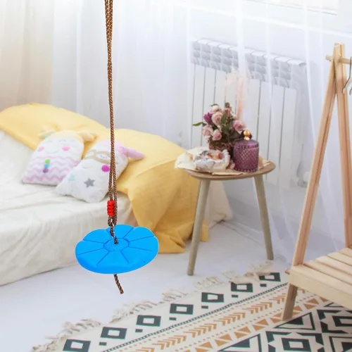 Vista 5 de Uonlytech Columpio octogonal de disco de pétalos para silla colgante de plástico al aire libre, fácil de limpiar, columpio de jardín S para todas