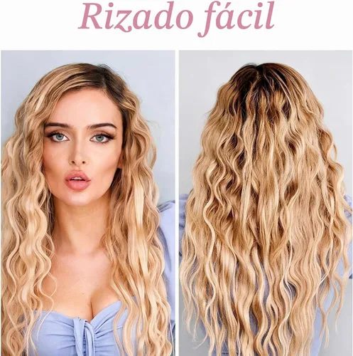 Vista 4 de Crimpadora de cabello rizador de tres barriles: herramienta de pelo Aleath de doble voltaje, rizador de hierro de 1 pulgada y 3 barriles