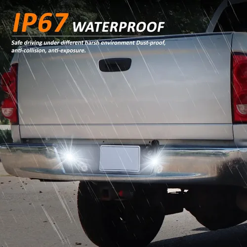Vista 5 de Bestview Luz LED para placa de matrícula con retenedor de clip, conjunto de luces de etiqueta compatible con Dodge Ram 1500 2500 3500 2003-2018