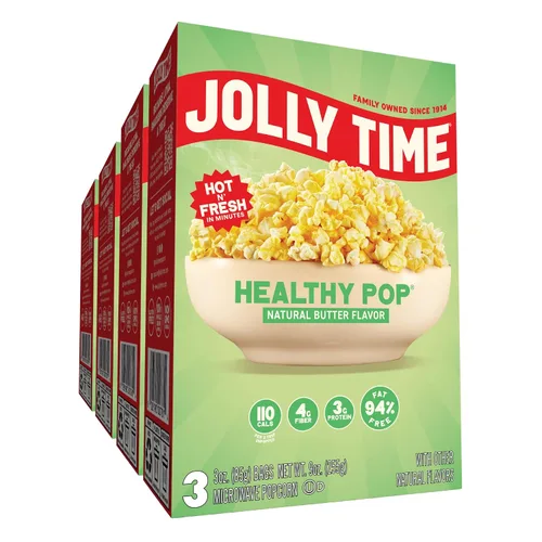 Vista 11 de Jolly Time Healthy Pop Buttery - Palomitas de maíz para microondas, bajas en grasa, sin gluten, sin OMG, bolsa para compartir de 3 onzas, 3 bolsas