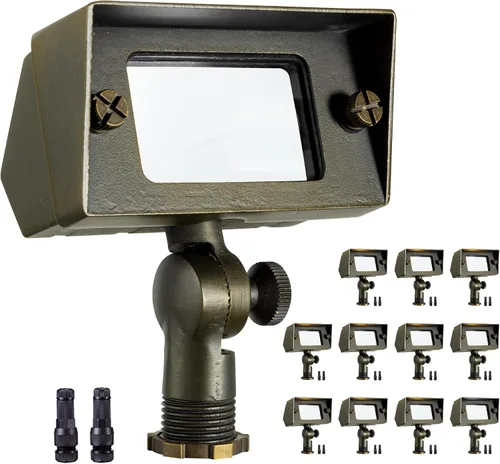 Vista 40 de Gardenreet Luz de Inundación de Latón Sólido - Iluminación de Lavado de Pared LED de Bajo Voltaje para Paisaje 12V, Impermeable IP65 para Exterior