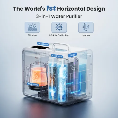 Vista 7 de Sistema de filtro de agua de ósmosis inversa para encimera, purificador de agua RO para agua potable en el hogar, filtro RO portátil