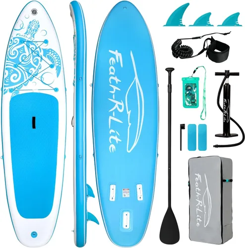 Vista 19 de FEATH-R-LITE Inflatable Stand Up Paddle Board with Beginner SUP Accessories