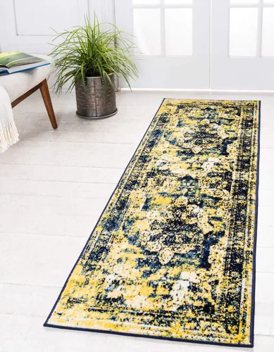 Vista 37 de Unique Loom, colección Sofía - Alfombra de la colección Salle Garnier (4' 1" x 6' 1", turquesa/azul, rectangular)