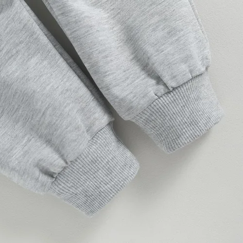 Vista 4 de Engofs Conjunto de sudadera de manga larga para bebé niño y niña, 2 piezas, sudadera de manga larga para otoño e invierno