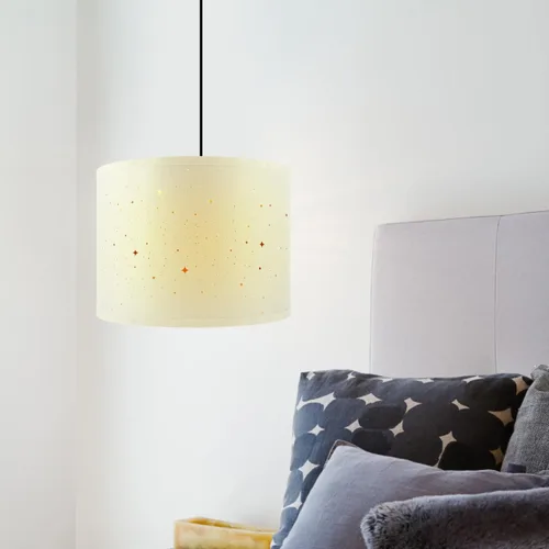 Vista 9 de BESTOYARD Pantalla de tambor de tela de 13 pulgadas para mesa, escritorio y lámparas colgantes, pantalla de luz extraíble con marco de hierro