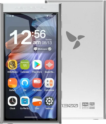 Vista 10 de HiBy Reproductor de MP3 digital M300 Android con Bluetooth y reproductor de transmisión WiFi Android 13 Snapdragon 665 HiFi Audio (PCM/DSD) Radio FM