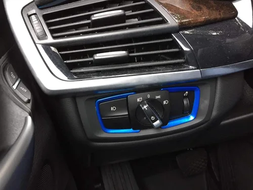 Vista 6 de iJDMTOY 2 interruptores de luz azul que rodean los adornos decorativos compatibles con BMW 2 3 4 Series X5 X6 (F22 F30 F31 F32 F33 F15 F16)