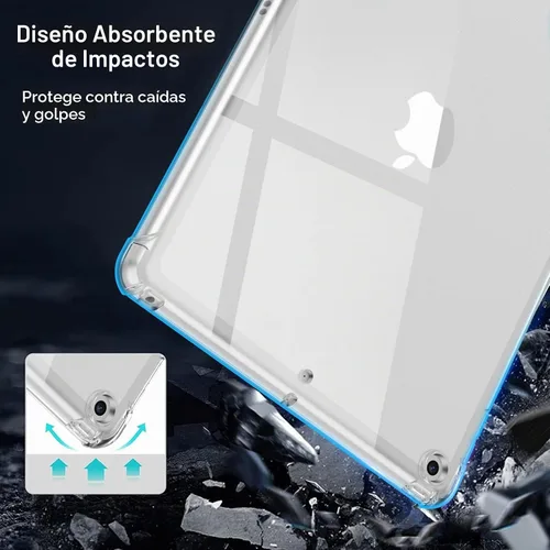 Vista 6 de Funda para iPad de 9ª/8ª/7ª generación para iPad 10.2 2021 y 2020 y 2019, transparente, transparente, a prueba de golpes, funda protectora de TPU