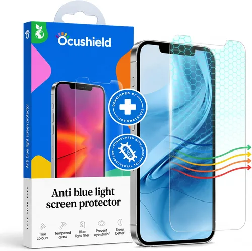 Vista 8 de Ocushield - Protector de pantalla de vidrio templado anti luz azul para iPhone 7 Plus iPhone 8 Plus - Protege tus ojos, reduce las migrañas