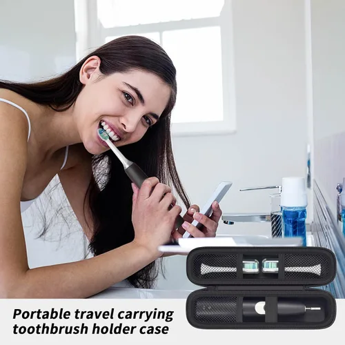 Vista 6 de Funda rígida de viaje para cepillo de dientes compatible con Oral-B Pro 1000, 2000, 3000, 3500, 1500/ para cepillo de dientes eléctrico Philips