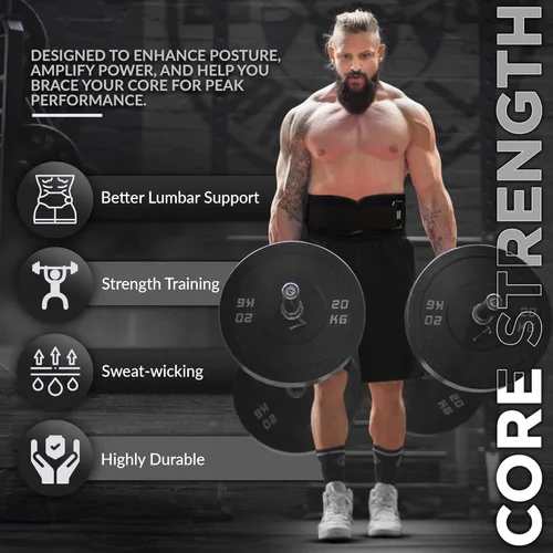 Vista 6 de Cinturón de Levantamiento de Pesas RDX AUTO LOCK, 16.5 cm de Soporte Posterior Acolchado, Para Hombres y Mujeres, Gimnasio, Fitness, Entrenamiento