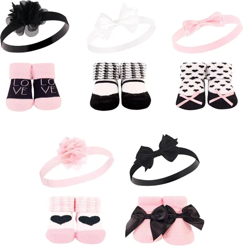 Vista 94 de Hudson Baby Conjunto de regalo de diadema y calcetines para niña