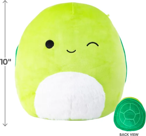 Vista 4 de Squishmallows Henry The Turtle original de 10 pulgadas – Peluche oficial de Jazwares – Juguete coleccionable suave y esponjoso de tortuga – Añádelo