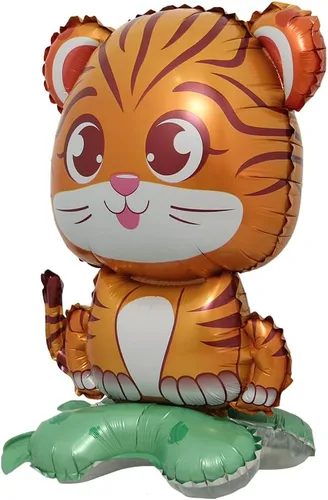Vista 34 de Selfstand Globos de Papel de Aluminio 3D de Animales Zorro Koala León Elefante Panda Vaca Conejo Dinosaurio Triceratops, Estegosaurio, Pelota
