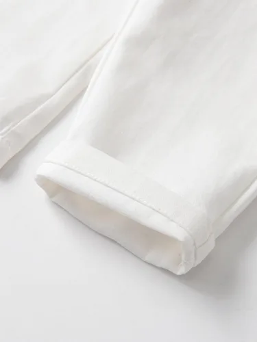 Vista 13 de Conjunto de pantalones para bebé, camisa de manga larga + pantalones + corbatín + tirantes, trajes de caballero para niños pequeños
