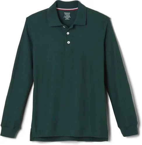 Vista 22 de French Toast Camisa de uniforme escolar de piqué con manga larga para niños y niñas, Azul marino