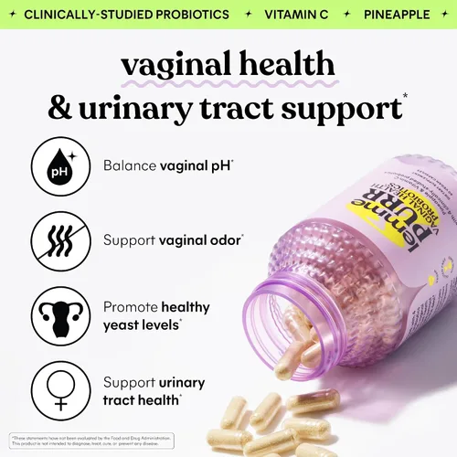 Vista 2 de Lemme Purr Probióticos Vaginales para Mujeres - Promueve el Equilibrio del pH, Olor Vaginal Saludable y Salud del Tracto Urinario con Mezcla