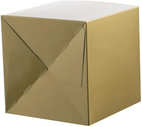 Vista 7 de Caja de regalo cuadrada para todas las ocasiones, pack de 12 unidades, de Ezek , L, Dorado