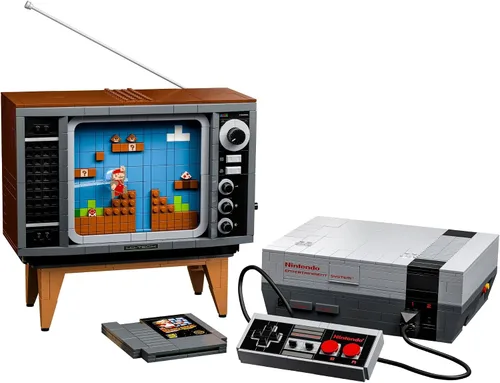 Vista 5 de LEGO Super Mario Nintendo Entertainment System 71374 Set de Construcción de Juego, Kits de Modelo para Adultos para Construir, Actividad Creativa