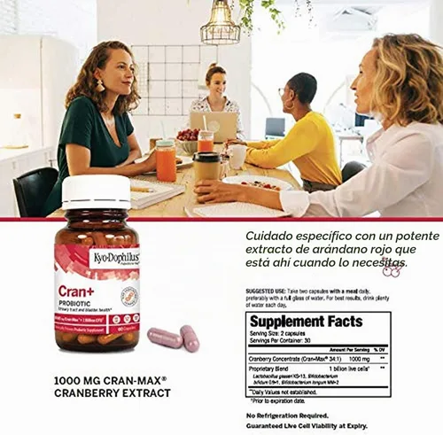 Vista 5 de Kyolic Kyo-Dophilus Cran+ Probiótico, 60 Cápsulas