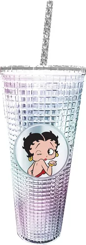 Vista 10 de Spoontiques Vaso de diamante festivo, 20 onzas - Vaso texturizado con pajita, aislamiento de doble pared, sin BPA - Una historia de Navidad