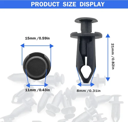 Vista 2 de 20 piezas Clips de Guardabarros/Remaches de Carrocería ATV Pasadores de Empuje Compatibles con Honda Ranger RZR 800 900 Sportsman XP 850 Suzuki