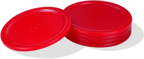 Vista 5 de Paquete de 5 mini discos de mesa de hockey de aire rojos de 2 pulgadas