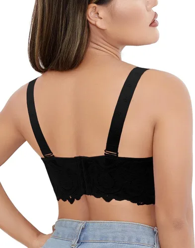 Vista 3 de Mirgoo Sujetador push up para mujer, sujetadores de encaje de talla grande con aros