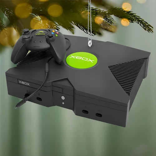 Vista 3 de Hallmark Keepsake Microsoft Christmas Ornament (Original Xbox Console) Light and Sound Feature, Plastic Construction, Ideal Gift for Gamers