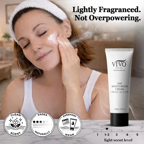 Vista 3 de Vivo Per Lei Crema de día - Crema facial del mar muerto para piel opaca y seca - Crema de día hidratante con manteca de karité - Hidratante de día